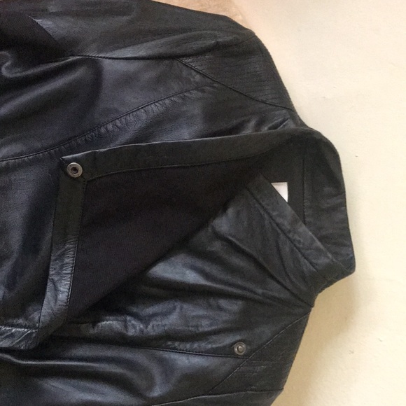 EUC 💯LEATHER/KNIT Jacket - Picture 3 of 8